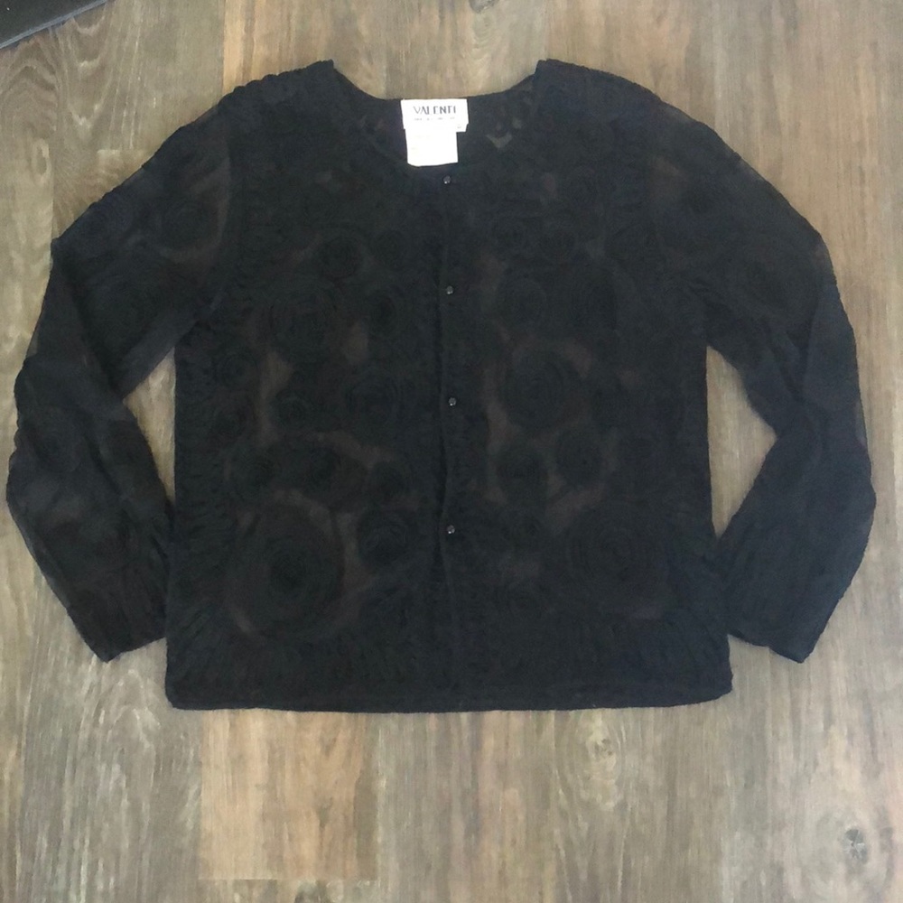 Women’s Valenti Lace Button up Overlay Sz M